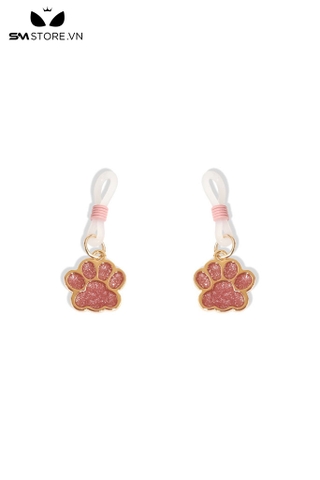 SMT3538 - Kẹp núm vú dạng thít hình chân mèo viền vàng dài 3.9cm