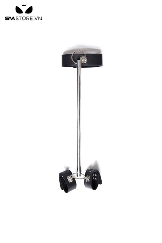 SMT3548 - Đồ chơi BDSM xích cổ nối còng tay da PU dài 50cm