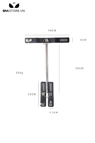 SMT3548 - Đồ chơi BDSM xích cổ nối còng tay da PU dài 50cm