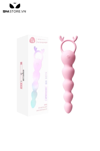SMT3558 - Anal bead ngụy trang tai hưu silicon mềm dài 154mm