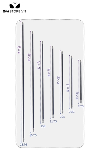 SMT3569 - Sounding kích điện dạng thanh thẳng đầu bi có 7 kích thước