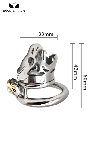SMT3577 - Khóa dương vật inox cao cấp ngụy trang đầu hổ dài 60mm
