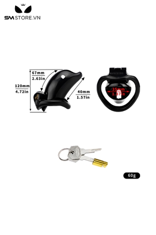 SMT3582 - Khóa dương vật nhựa ngụy trang con cá voi bộ 4 vòng
