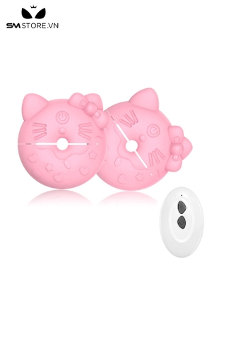 SMT3605 - Kẹp núm vú rung hình mèo Hello Kitty có 9 chế độ dài 7cm