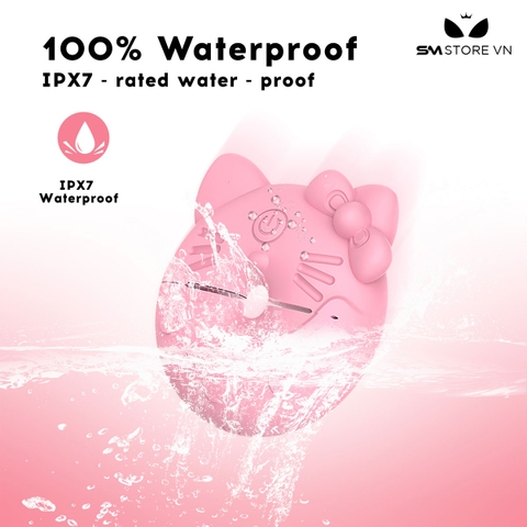 SMT3605 - Kẹp núm vú rung hình mèo Hello Kitty có 9 chế độ dài 7cm