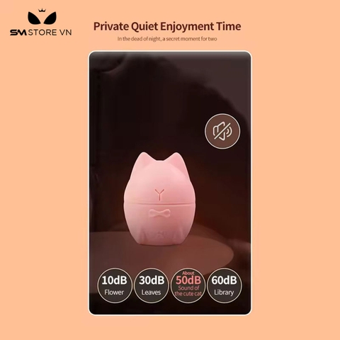 SMT3608 - Máy rung âm vật mini ngụy trang mèo rung có nơ dài 7cm