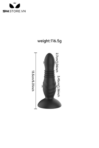 SMT3618 - Máy rung hậu môn có 9 chế độ thụt điều khiển xa dài 13,5cm