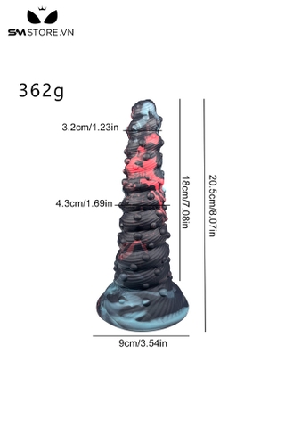 SMT3653 - Dương vật giả monster có bi nổi quanh silicon mềm dài 20.5cm