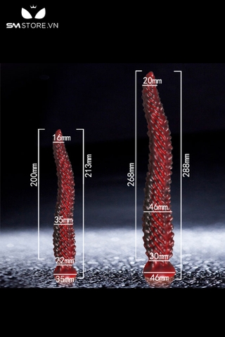 SMT3661 - Đồ chơi hậu môn silicon anal long có hạt nổi dài 213 và 288mm