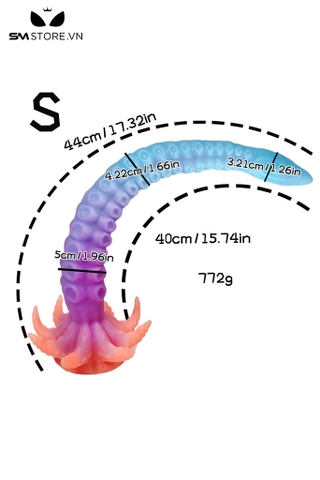 SMT3664 - Anal long xúc tu và đế hình con bạch tuộc phát sáng silicon