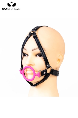 SMT3696 - Đồ chơi bịt miệng ring gag silicon có dây đeo vòng qua đầu