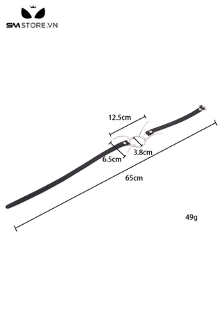 SMT3698 - Đồ chơi bịt miệng ring gag inox hình nhện mix dây da dài 65cm
