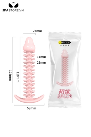 SMT3709 - Đồ chơi hậu môn silicon thiết kế xương cá dài 128mm