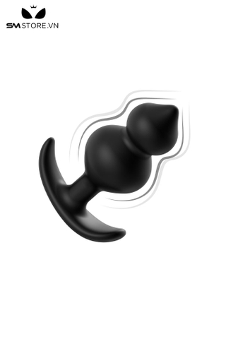 SMT3713 - Anal bead 2 tầng silicon mềm có đế cong dài 8, 9.5 và 10cm