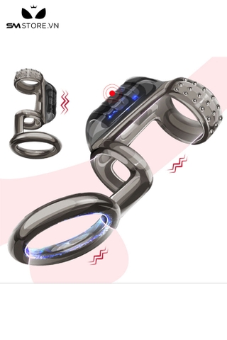 SMT3753 - Vòng rung gốc dương vật silicon dài 9cm silicon co giãn