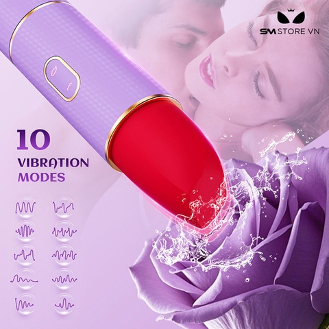 SMT3784 - Máy rung hút âm đạo ngụy trang hình thỏi son dài 17cm