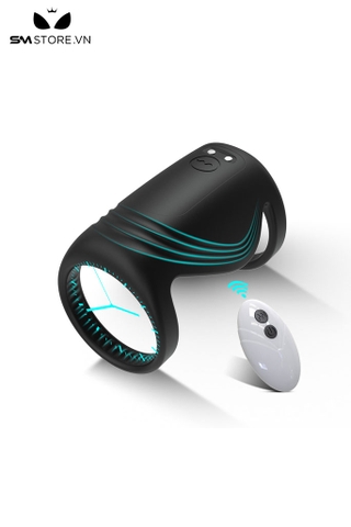 SMT3796 - Vòng đôi rung đeo gốc dương vật điều khiển APP dài 66mm