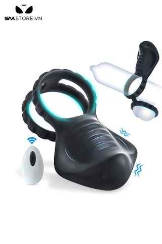 SMT3797 - Vòng rung dương vật ngụy trang đầu rắn hổ mang có 10 chế độ