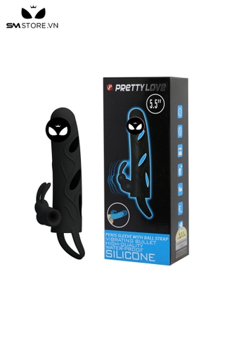 SMT3805 - Bao cao su đôn rung nhánh lưỡi liếm Pretty Love dài 152mm