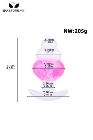 SMT3812 - Huge anal silicon đầu dương vật trong suốt có 2 size