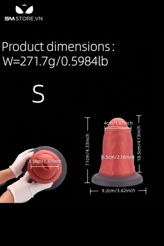 SMT3815 - Huge anal hậu môn có đế dính tường silicon mềm và 3 size