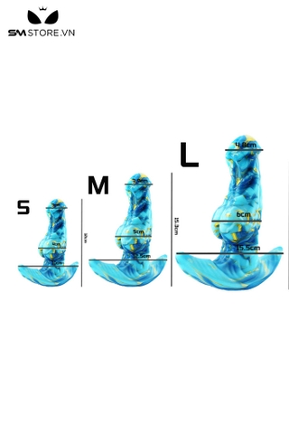 SMT3817 - Huge anal đầu dương vật silicon co giãn dài 12 15 và 18cm