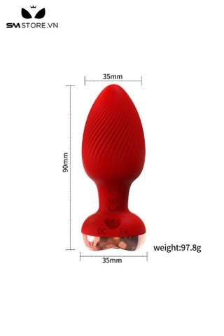 SMT3829 - Máy rung hậu môn hình xoắn ốc có 10 chế độ dài 90mm