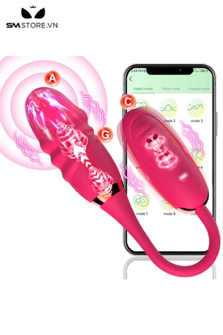SMT3832 - Trứng rung 2 đầu với dương vật giả điều khiển APP dài 33.5cm