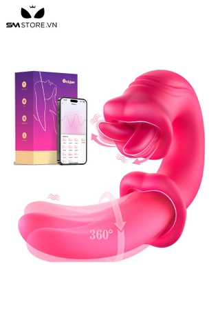SMT3836 - Máy rung 2 đầu lưỡi liếm có 10 tần số xoay 360 độ sạc điện