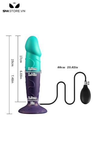 SMT3839 - Dương vật giả bắn tinh dính tường dài 19cm silicon mềm