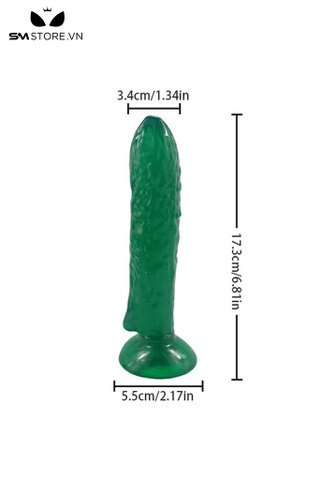 SMT3921 - Cu giả ngụy trang quả dưa chuột đế hít tường dài 17.3cm
