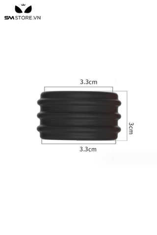 SMT3947 - Vòng đeo gốc dương vật silicon với đường vân ngang dài 3.3cm