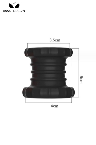 SMT3948 - Vòng đeo cu silicon thiết kế hóp giữa đường kính 3,5cm