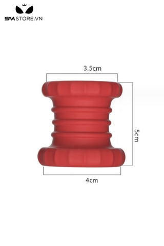 SMT3948 - Vòng đeo cu silicon thiết kế hóp giữa đường kính 3,5cm