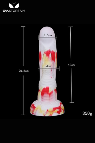 SMT3973 - Chim giả gắn tường silicon có bi nhỏ bao quanh dài 20.5cm