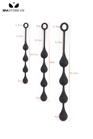 SMT3979 - Anal bead dạng chuỗi giọt nước có 4 tầng silicon co giãn