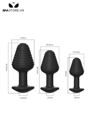 SMT3981 - Anal play với đường vân ngang chất liệu silicon đàn hồi