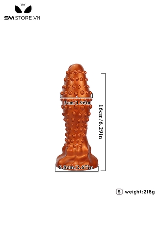 SMT3992 - Đồ chơi hậu môn silicon có bi nổi bao quanh đế dính tường