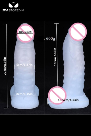 SMT4017 - Dương vật giả khổng lồ có bìu bằng silicon đường kính 5cm