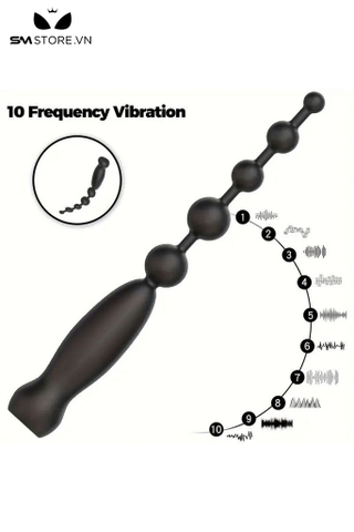 SMT4021 - Anal beads với chuỗi 5 hạt có 10 chế độ rung cầm tay