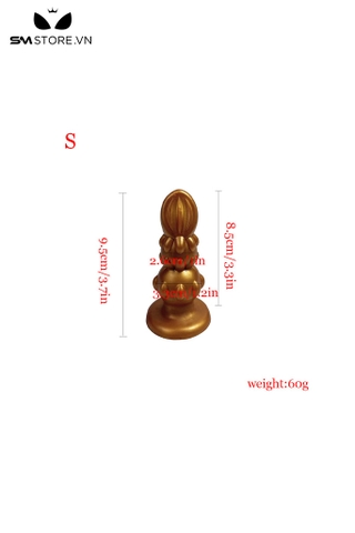 SMT4038 - Anal beads cánh hoa có các rãnh đối xứng đế dính tường