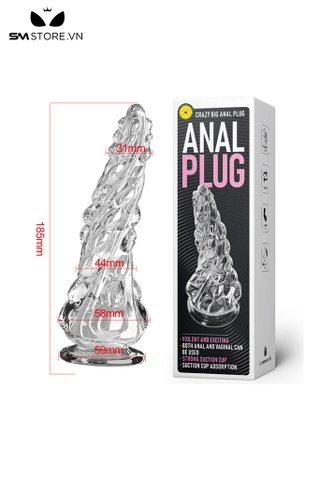 SMT4043 - Đồ chơi hậu môn anal huge xoắn ốc có bi nổi quanh và 2 size