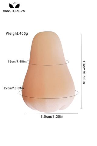 SMT4085 - Hậu môn giả ngụy trang quả lê silicon co giãn dài 13cm