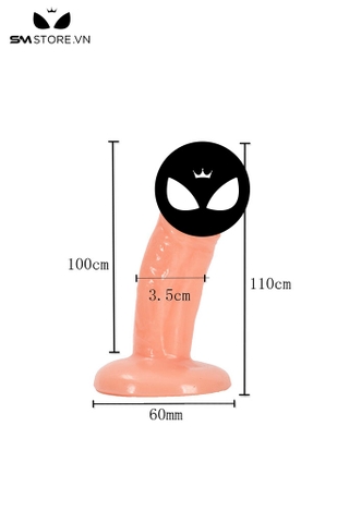 SMT4094 - Dương vật giả mini đế hít tường silicon gắn tường dài 11cm