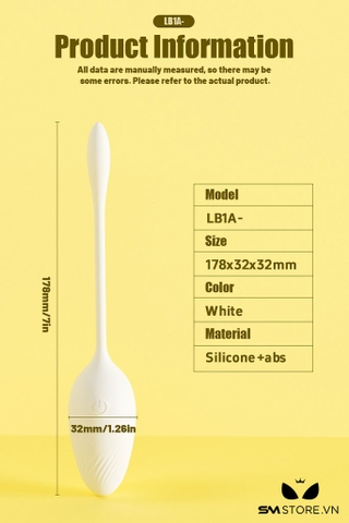SMT4112 - Trứng rung điều khiển từ xa sạc USB có 9 chế độ dài 178mm