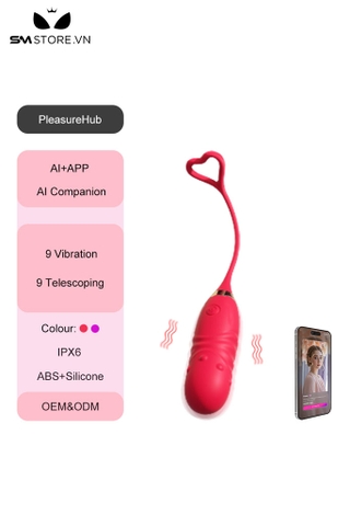 SMT4113 - Trứng rung không dây điều khiển qua APP sạc điện dài 21cm