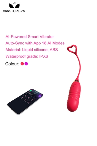 SMT4113 - Trứng rung không dây điều khiển qua APP sạc điện dài 21cm