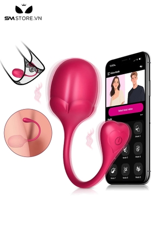 SMT4127 - Trứng rung 2 đầu ngụy trang quả táo điều khiển qua APP