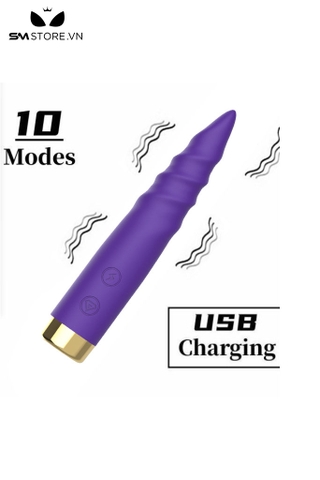 SMT4131 - Máy rung hình đầu mũi khoan silicon có 10 tần số sạc USB