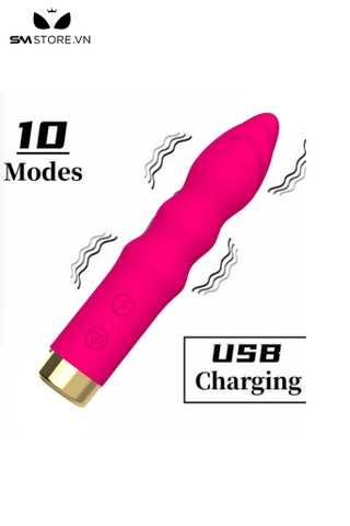 SMT4132 - Máy rung silicon mũi khoan đầu tròn sạc USB có 10 chế độ